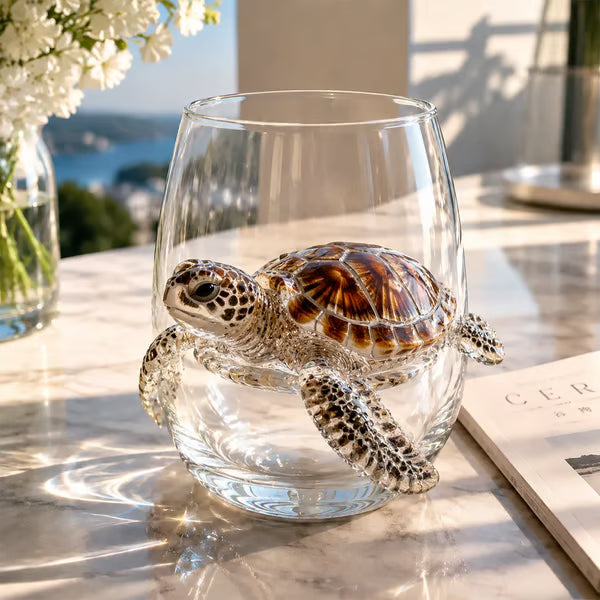 🌊 3D Ocean Animal Artisan Glassware Collection | For Fresher Sips, Sunlight-Catching Details, Coastal Elegance & Elevated Home Bar Vibes ✨