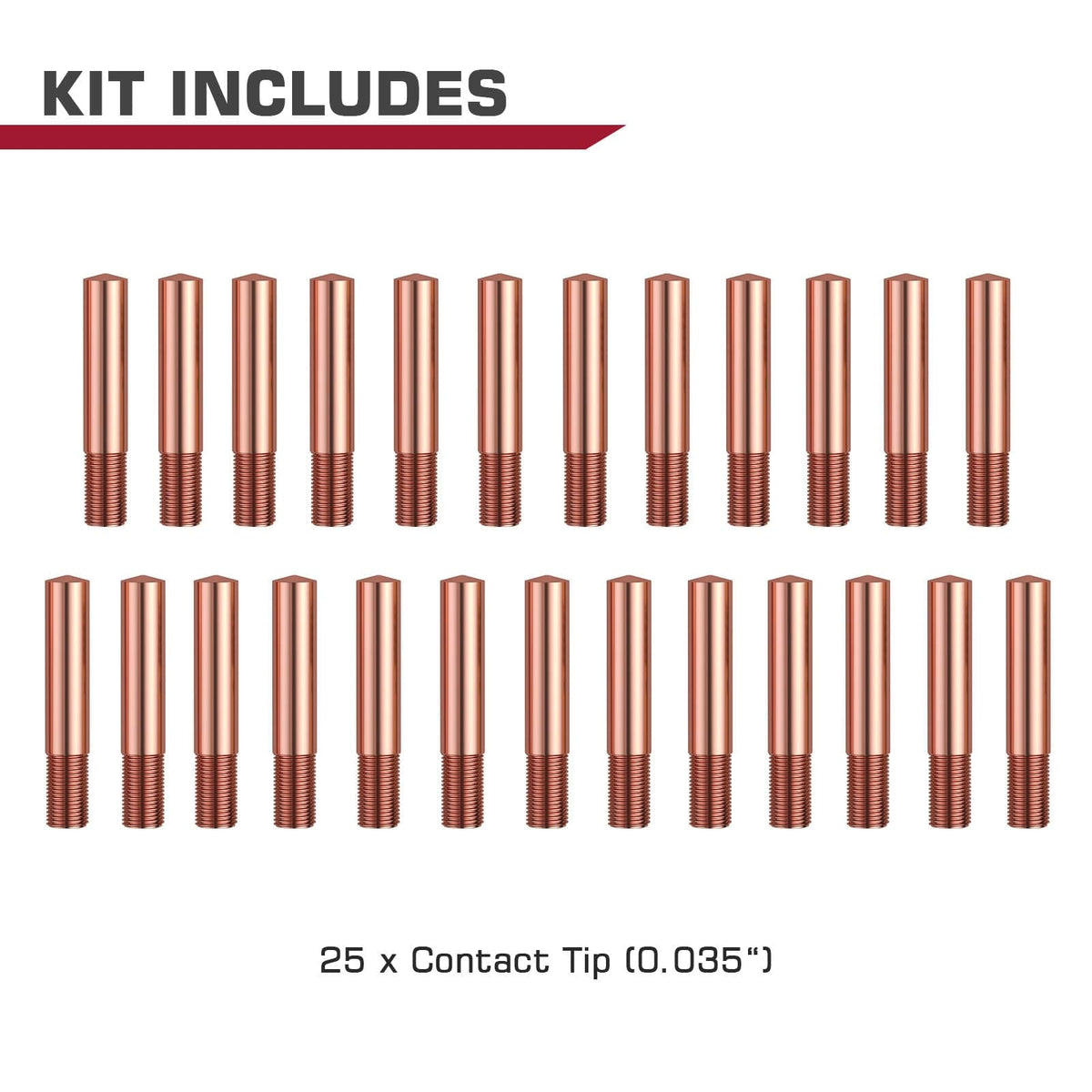 Lincoln MIG Welder Contact Tips Replacement 25 Piece Welding Contact Tip