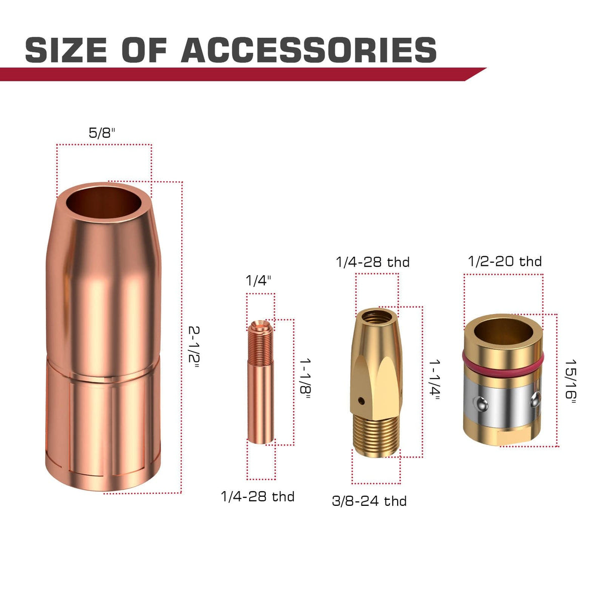 Miller M25 MIG Gun Replacement Parts MIG Gun Consumables Kit