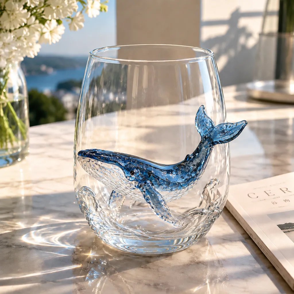 🌊 3D Ocean Animal Artisan Glassware Collection | For Fresher Sips, Sunlight-Catching Details, Coastal Elegance & Elevated Home Bar Vibes ✨
