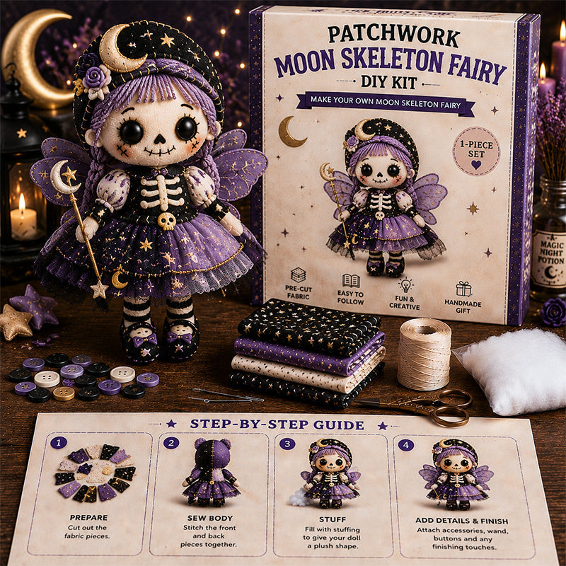 🔥Last Day 49% OFF🎃 Patchwork Skeleton Witch Girl DIY Kit