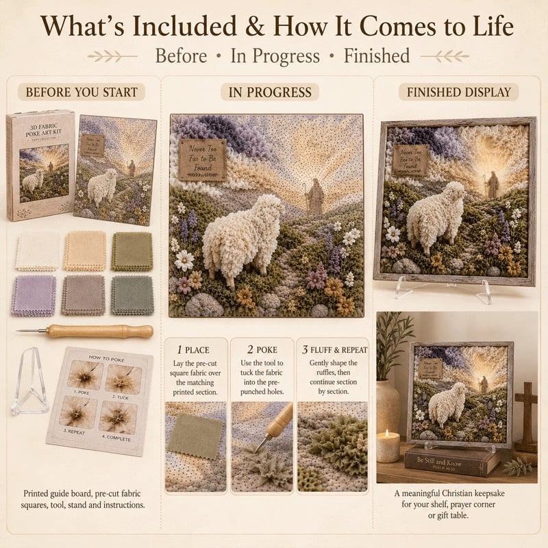 🔥 Last Day 49% OFF - ✝️3D Christian Fabric Poke Art Kit(📦Buy 3 Free Shipping)