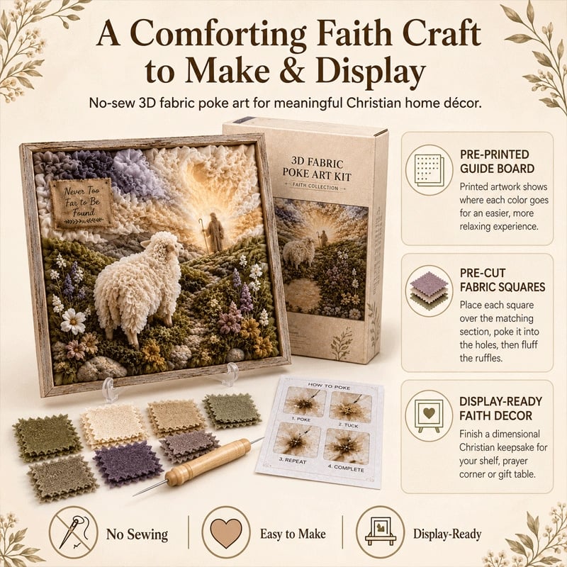 🔥 Last Day 49% OFF - ✝️3D Christian Fabric Poke Art Kit(📦Buy 3 Free Shipping)