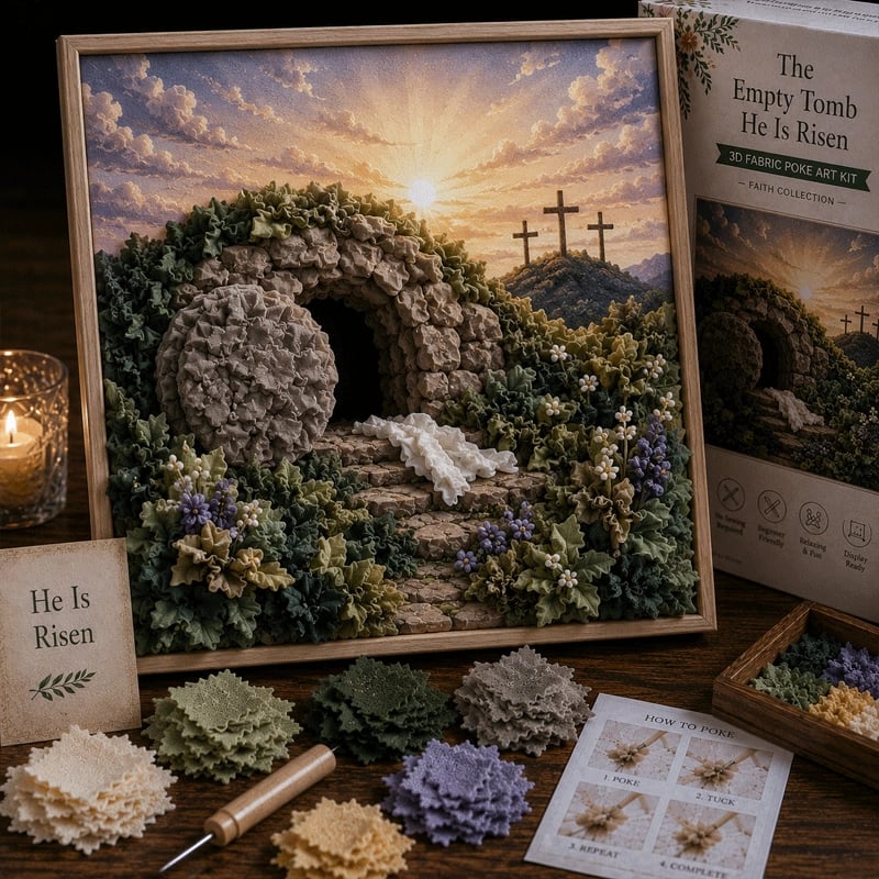 🔥 Last Day 49% OFF - ✝️3D Christian Fabric Poke Art Kit(📦Buy 3 Free Shipping)