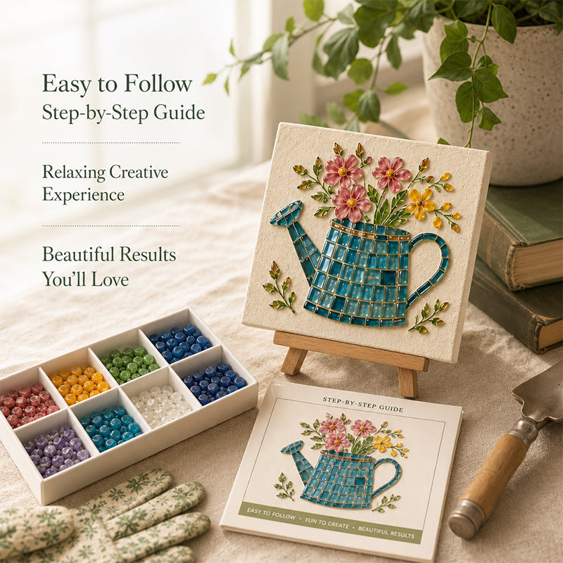 🌻🏡 Cottage Garden Mosaic DIY Kit – Create Your Own Masterpiece