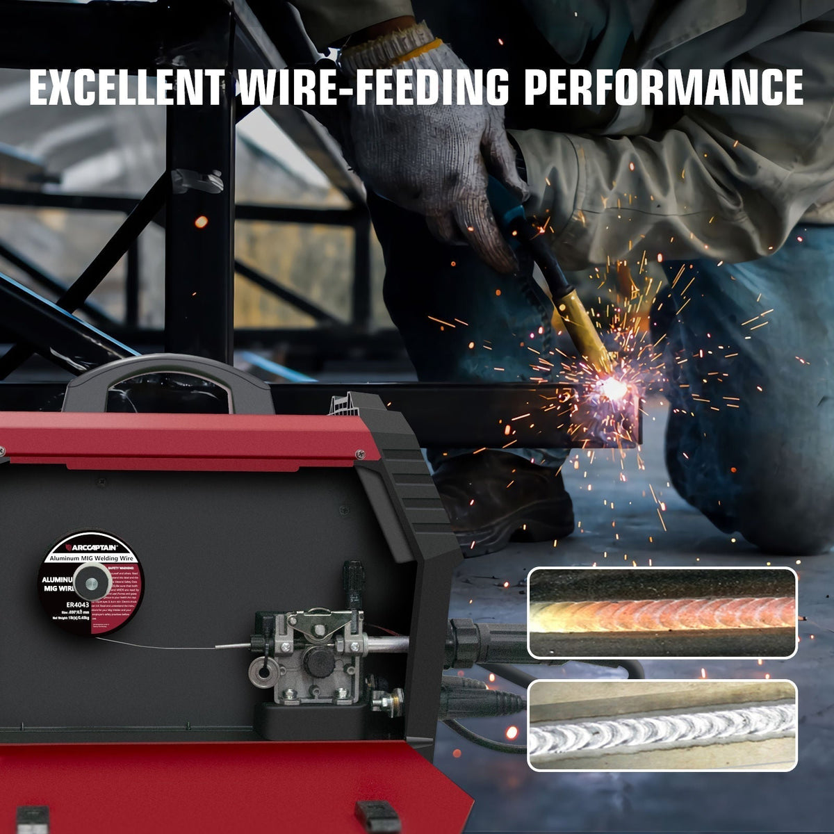 ARCCAPTAIN Aluminum Welding Wire 1 Pound Aluminum MIG Wire