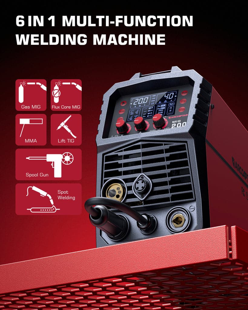 Used Multi Process MIG Welder Machine ARCCAPTAIN MIG200