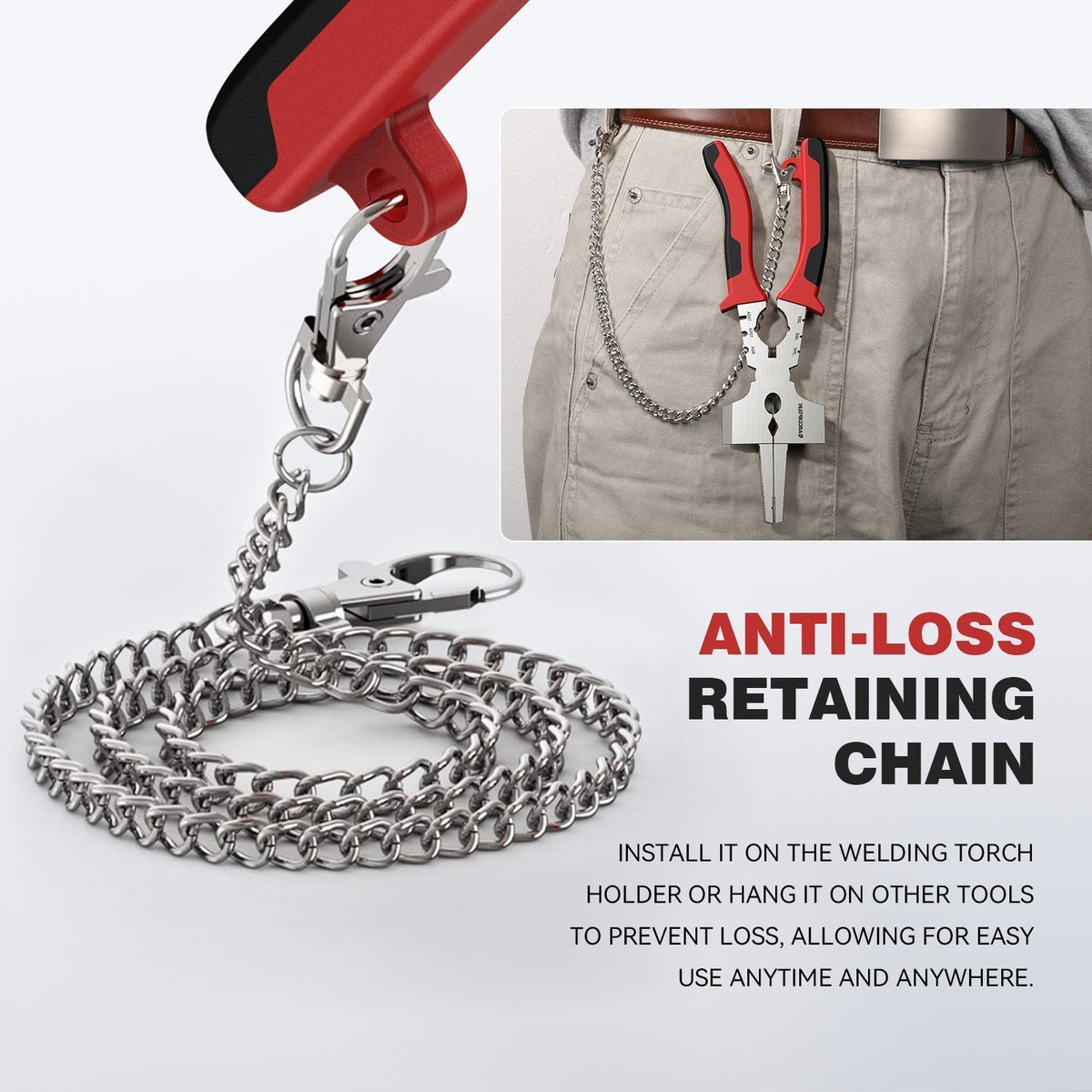 Arccaptain Upgraded MIG Pliers with Rentention Chain