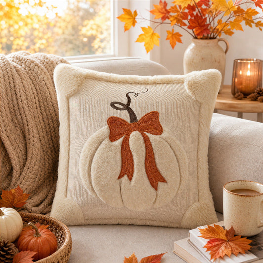 Jacquard Pumpkin Pillow Covers 2-Pack