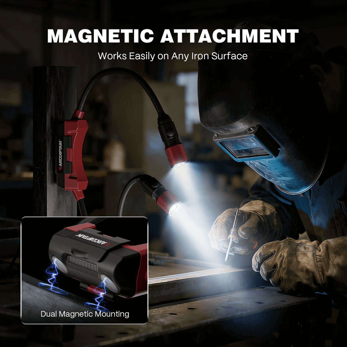 Arccaptain 500lm Rechargeable Neck Light for Welding Work