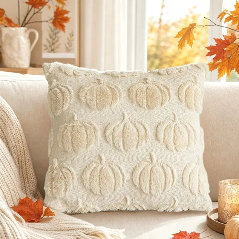 Jacquard Pumpkin Pillow Covers 2-Pack