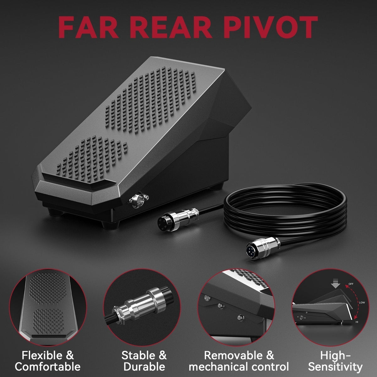 10 Ft Cable Remote Amp Control TIG Welder Foot Pedal