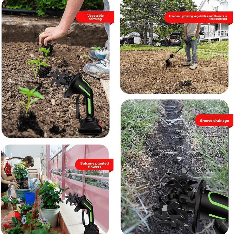🔥Zavrlygoods™ Multifunctional 2-in-1 Cordless Tiller & Cultivator with Telescopic Pole