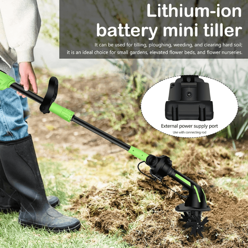 🔥Zavrlygoods™ Multifunctional 2-in-1 Cordless Tiller & Cultivator with Telescopic Pole