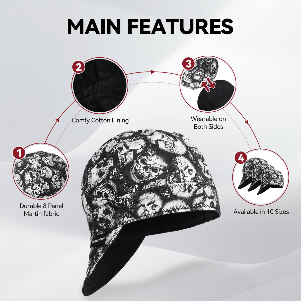 100% Cotton Cool Welding Cap 260g Martin Cloth Cap