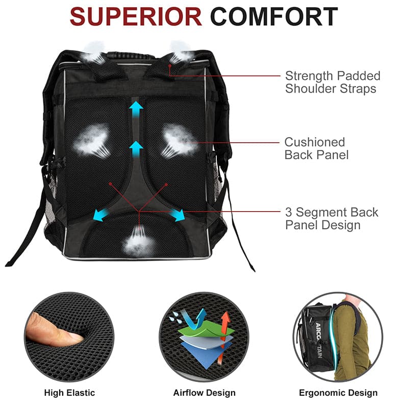 ARCCAPTAIN Welding Backpack Tool Bag Large Capacity Ultra Light Welding Helmet Backpack